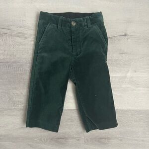 Janie and Jack Dark Green Dress Pants with Adjustable Waist